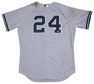 2012 Robinson Cano ALCS Game 4 Used New York Yankees Road Jersey (MLB Authenticated & Steiner)
